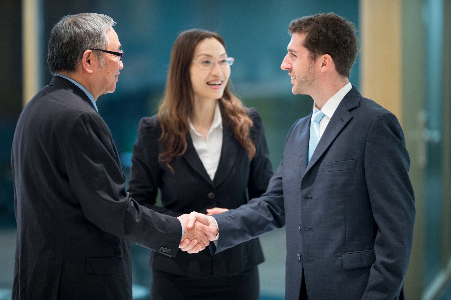 Businesspeople Meeting with An Interpreter